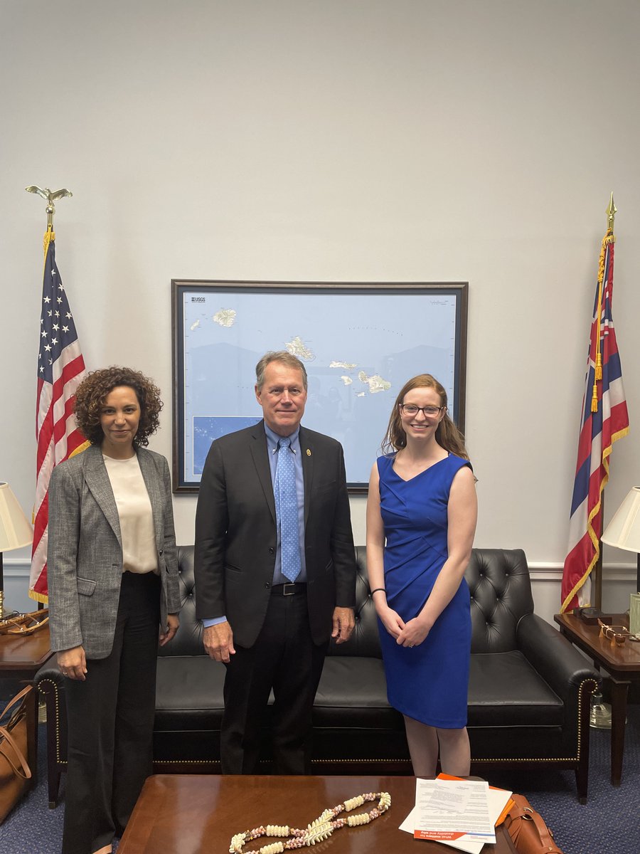 Our CEO & Legislative Researcher met w/ HI Congressional Reps. in DC. They spoke w/ staff from offices of Sens. Schatz & Hirono-proud cosponsors of #BetterCareBetterJobsAct - & sat w/ Rep. Ed Case (pictured)-supporter of key issues like #KeepingAllStudentsSafeAct. @eastersealshq