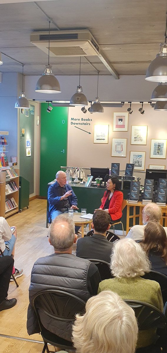 Iain Sinclair and Xiaolu Guo discussing John Deakin, Francis Bacon's Soho and PARIAH GENIUS at our sold out event at the shop tonight londonreviewbookshop.co.uk/stock/pariah-g…