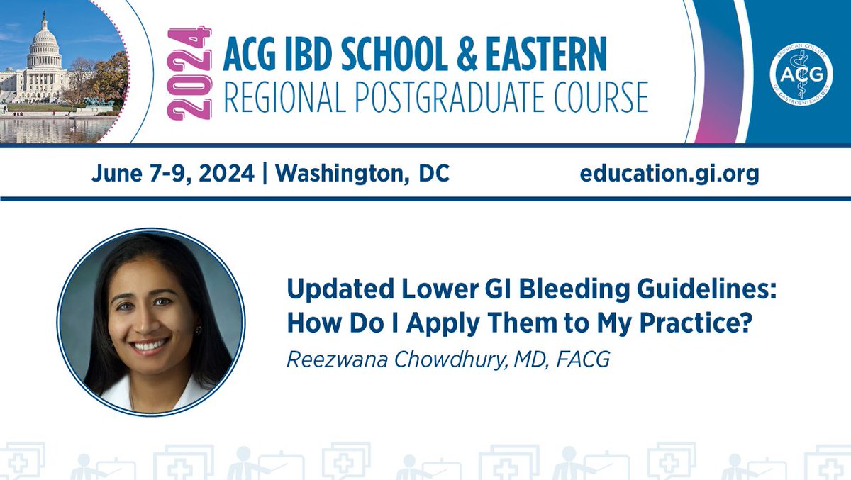 ACG (@amcollegegastro) on Twitter photo Register for ACG’s IBD School & Eastern Regional PG Course, ft. Dr. Reezwana Chowdhury—Updated Lower GI Bleeding Guidelines: How Do I Apply Them to My Practice?
June 7-9
Washington, DC
➡️gi.org/acg-2024-easte…
<a href="/ReezwanaCMD/">Reezwana C, MD, FACG</a> @AtoosaRabiee <a href="/BatManishSingla/">Manish Singla</a> Register for ACG’s IBD School & Eastern Regional PG Course, ft. Dr. Reezwana Chowdhury—Updated Lower GI Bleeding Guidelines: How Do I Apply Them to My Practice?
June 7-9
Washington, DC
➡️gi.org/acg-2024-easte…
<a href="/ReezwanaCMD/">Reezwana C, MD, FACG</a> @AtoosaRabiee <a href="/BatManishSingla/">Manish Singla</a>