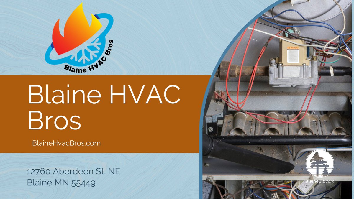 Today's spotlight: Blaine HVAC Bros! Your local HVAC experts serving Blaine & Twin Cities Area. Quality workmanship, affordable pricing, & 24/7 service for your comfort. Visit blainehvacbros.com. #BlaineMN #BlaineSmallBiz #BlaineLocal