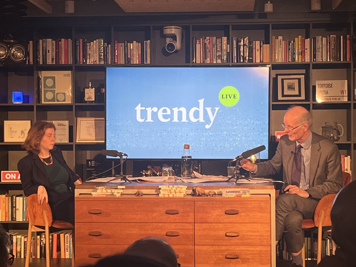 Professor Sir John Curtice at the recording of the Trendy podcast: ‘what does it tell you about our politics that there is no room in the Labour Party for Jeremy Corbyn but there is for Natalie Elphicke’. ⁦@tortoise⁩