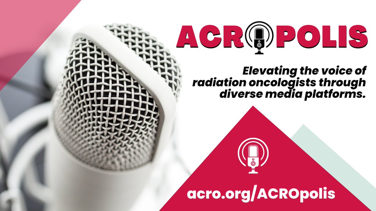 We hope you're following our #ACROpolis content channel partners: #ACROpodcast, @QuadShotNews, and @RadoncROVER! Visit acro.org/ACROpolis for links to this unique #radonc content. Radiation Oncology Virtual Education Rotation