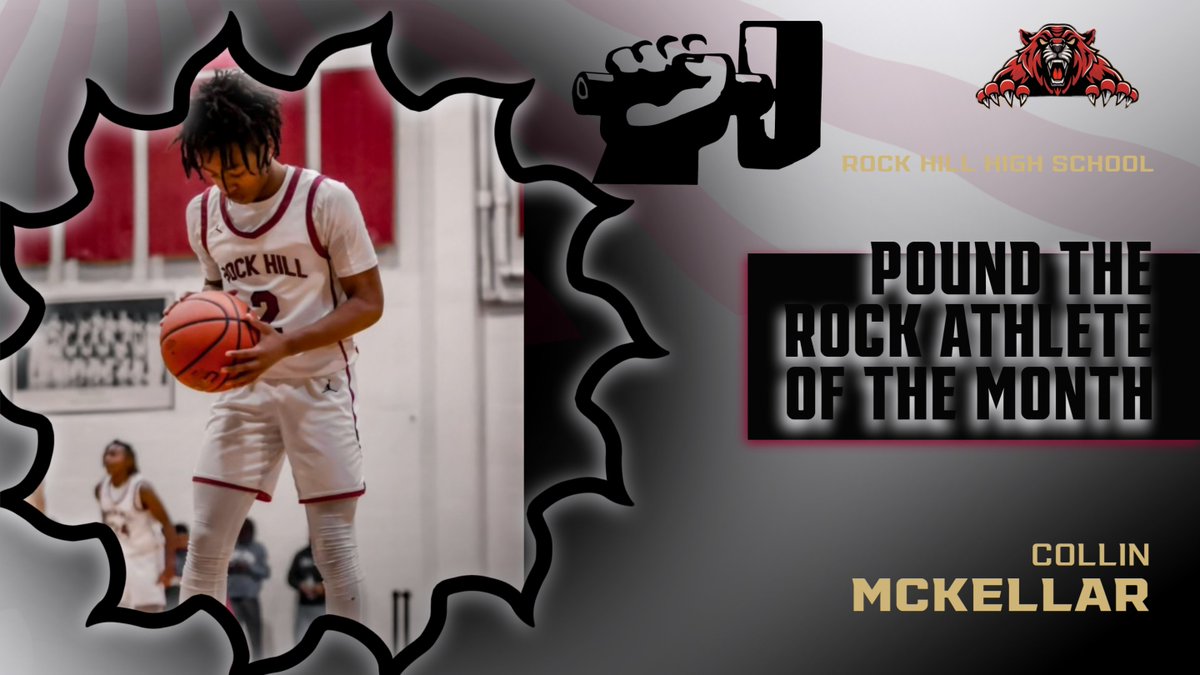 Congrats to our April Pound the Rock Athlete of the Month. Soph guard Collin McKellar. Collin has been working extremely hard in the weight room, attending breakfast club, and after school workouts.