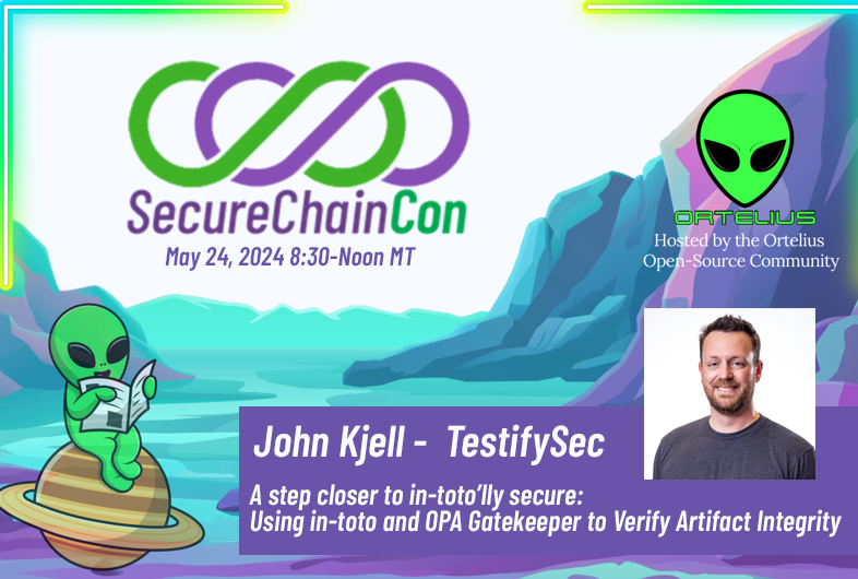 Attend SecureChainCon and learn about #in-toto and #OPA Gatekeeper from John Kjell at TestifySec. Security in the pipeline is critical, #SecureChainCon digs in. #softwaresupplychain #cybersecurity #devops #devsecops Learn More at ortelius.io/blog/2024/02/2…