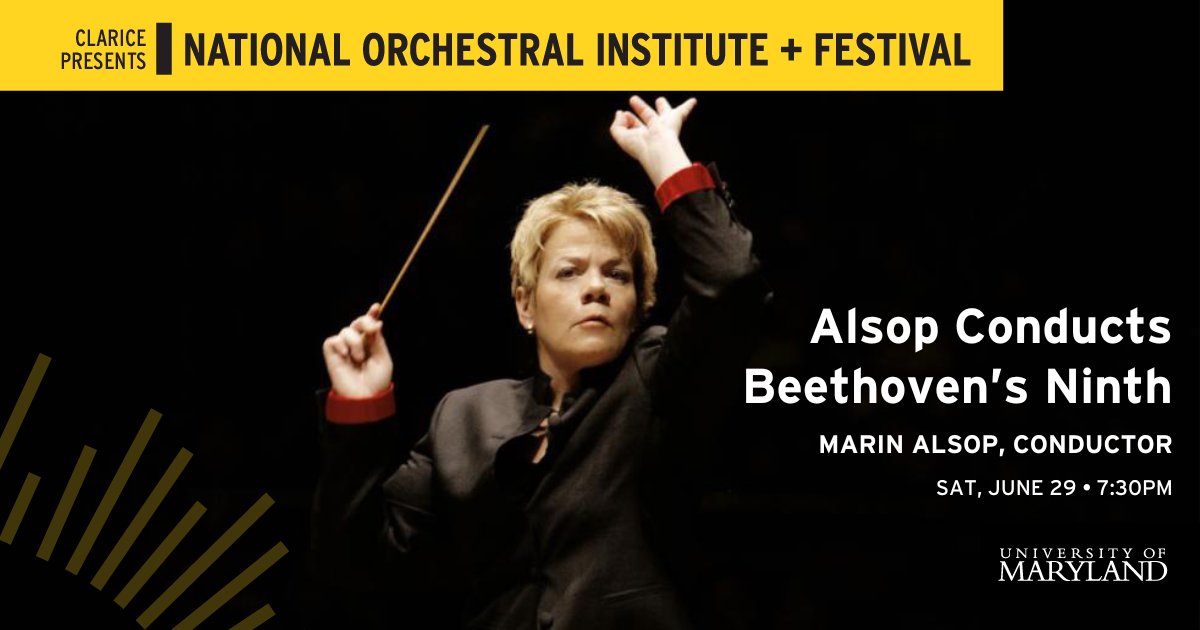 Don't miss NOI+F Music Director Marin Alsop's rendition of Beethoven's Ninth Symphony this summer at the #NOIFestival featuring Tracy K. Smith's stirring poetry and a star-studded cast of vocalists! Tickets are now available→ go.umd.edu/noialsopbeeth24