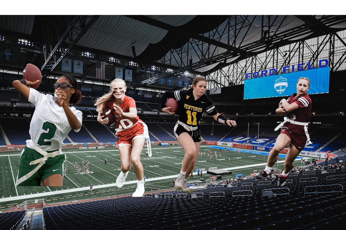 Ford Field. Saturday, May 11. 9:00 AM. Come support girls flag football at Ford Field this Saturday! Gates open at 8:30 AM, admission is free.