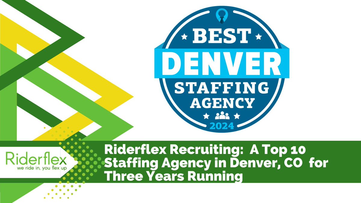 Looking for the best staffing solutions in Denver? Riderflex is your go-to partner, consistently ranked among the Best Denver Staffing Agencies for three years running! #DenverStaffing #QualityCandidates #RiderflexAdvantage