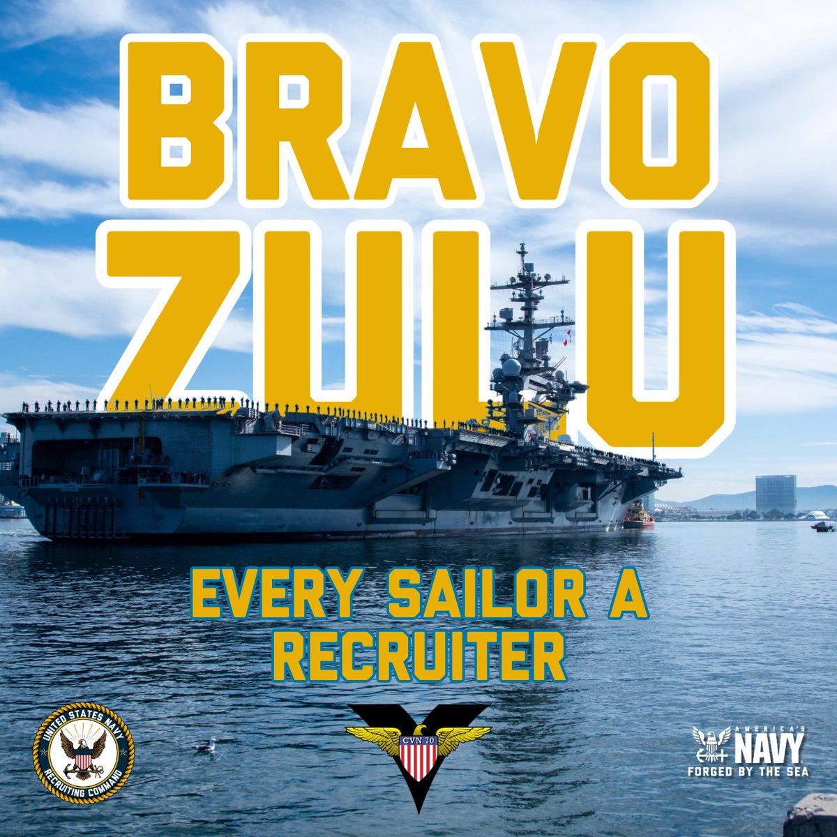 Returning this week to the #1 spot is USS Carl Vinson! View the full list - etoolbox.cnrc.navy.mil/esar.html #USNavy #Recruiting #Forgedbythesea #EverySailorARecruiter #FromSeabedToSpace