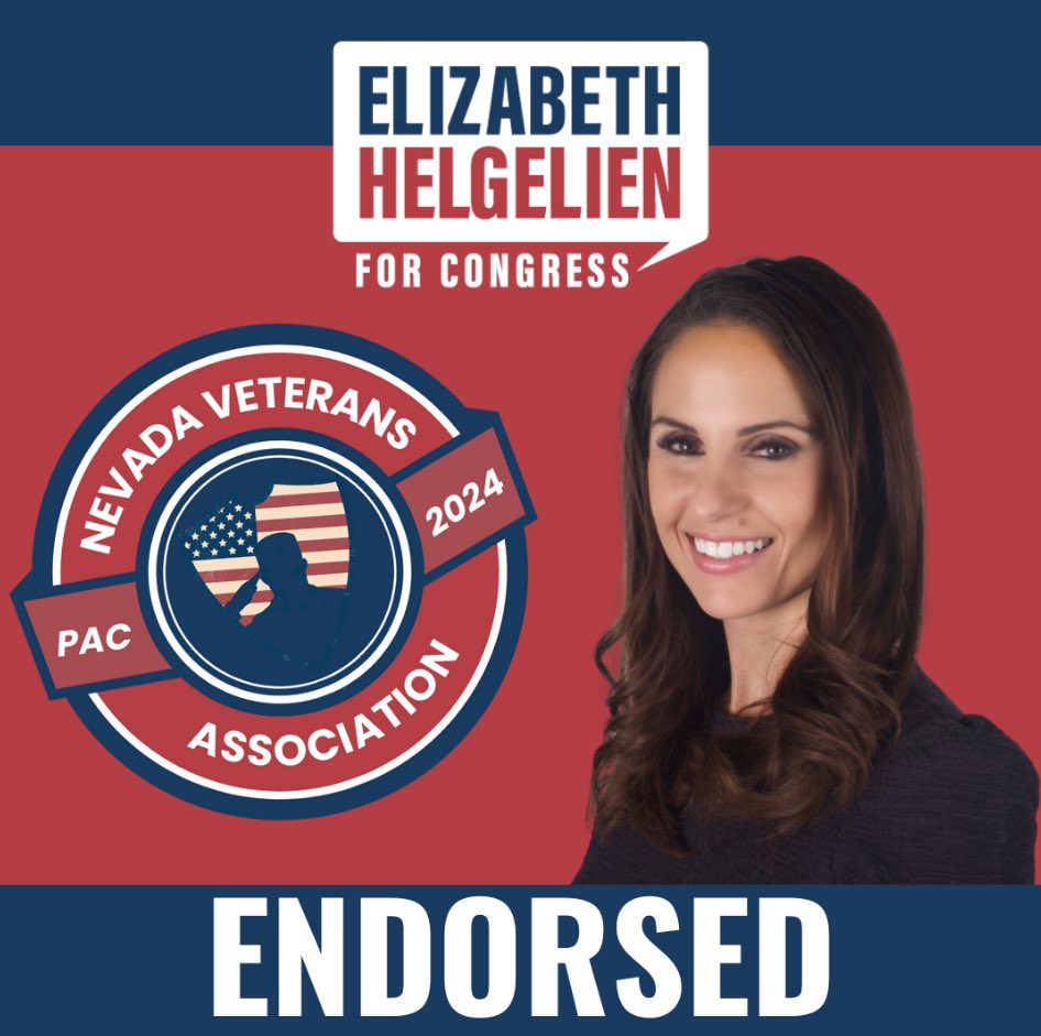 🚨 ENDORSEMENT ALERT🚨 I’m honored to announce I’ve received the endorsement of Nevada Veterans Association PAC! I will always continue to proudly support our Veterans here in Nevada and across America! Thank you to all who have served and those who continue to serve.