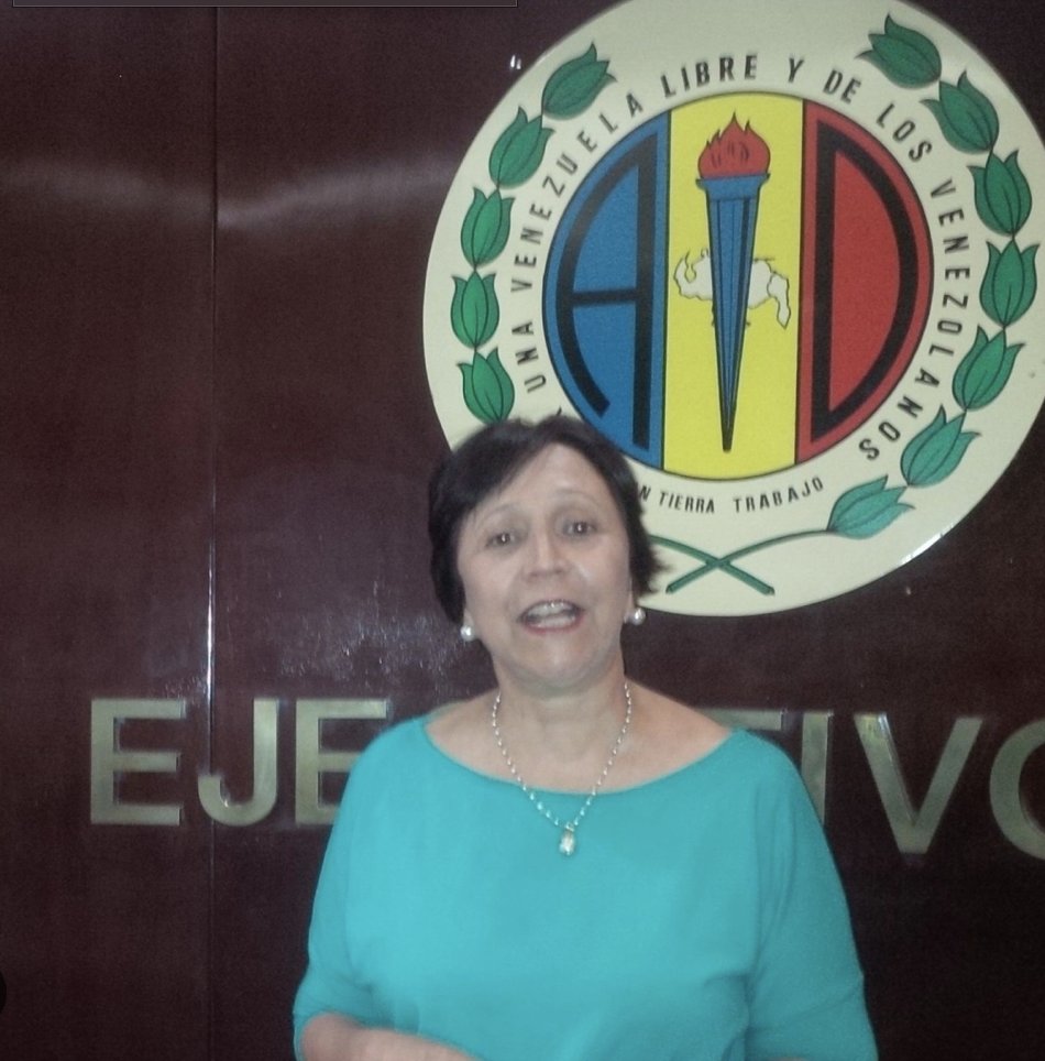 CEN de Acción Democrática felicita a nuestra
compañera Mabelly de Leon Ponte, quién a partir de hoy asume la responsabilidad de ser la Segunda Vicepresidente de nuestra organización política.

¡Vamos juntos ADelante! Firmes en la lucha por una Venezuela libre y de los Venezolanos