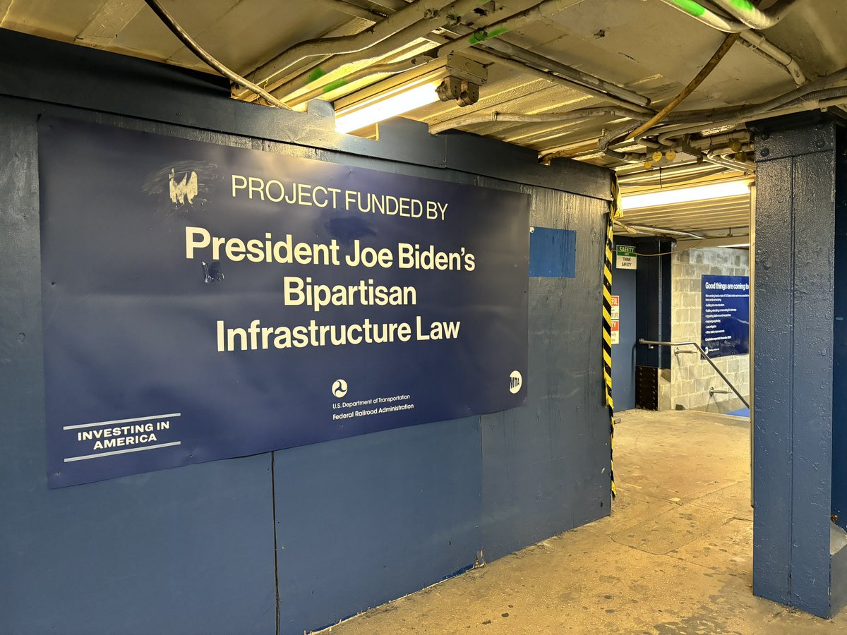 The MTA is doing its part with a Biden campaign ad — sorry, I mean a government transparency initiative — at the 14th Street 1/2/3 train stop spotted last night.