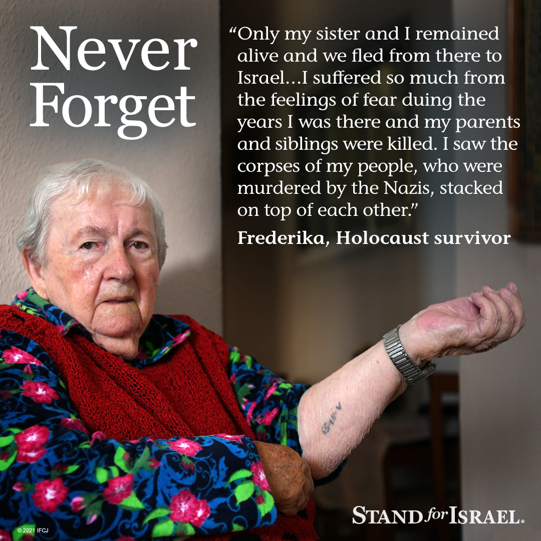 We remember Frederika. We remember her story.
Never Forget. Never Again.