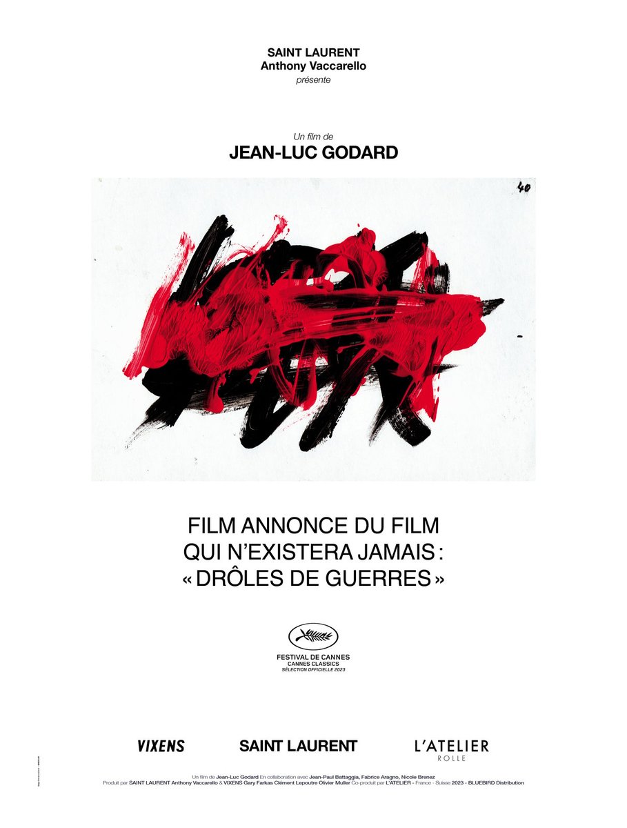 Il est finalement sorti au cinéma ce mercredi
#JeanLucGodard 
#Cannes2023