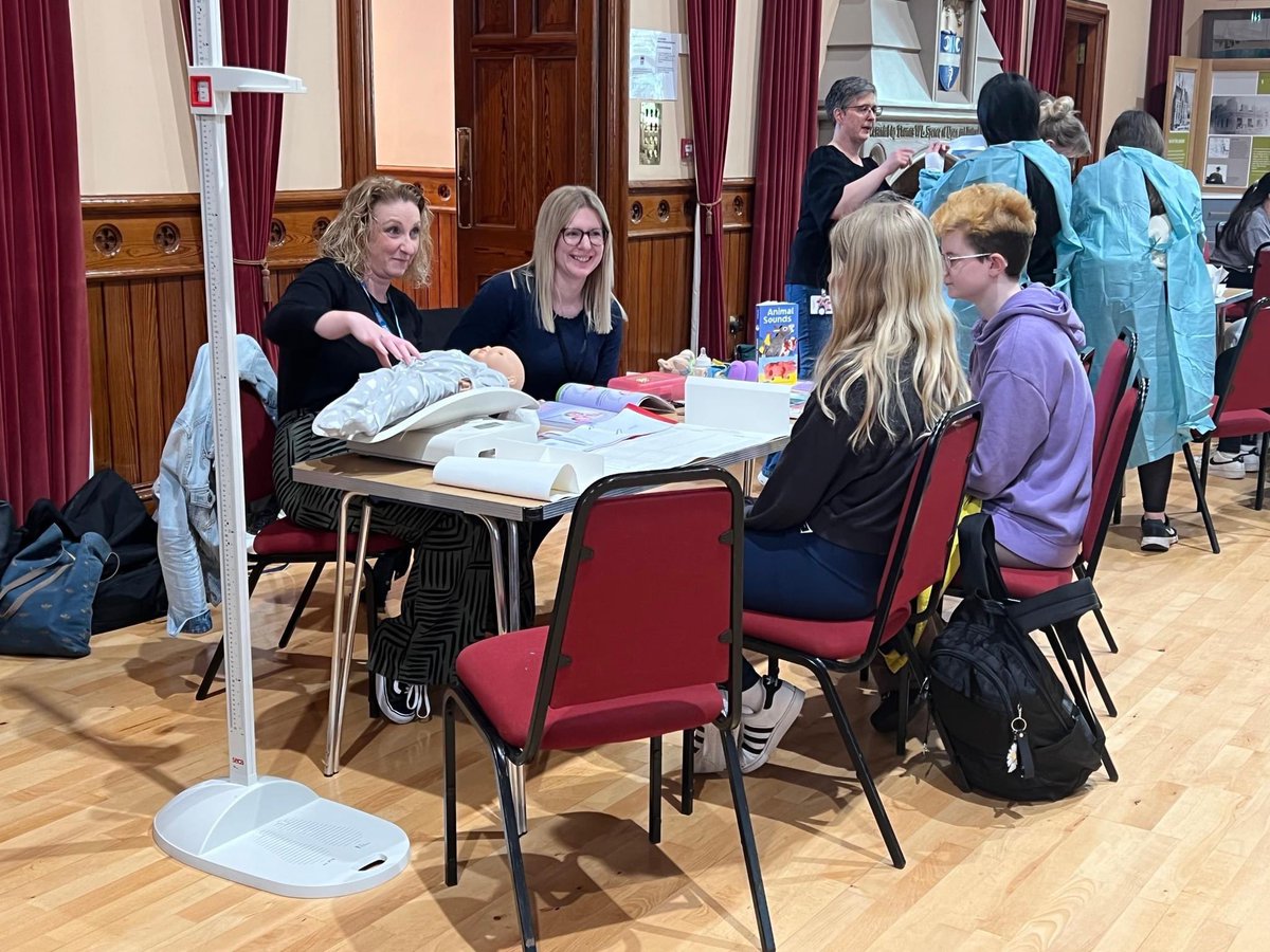 NHS_Shetland's tweet photo. We were delighted to be part of another Nursing Showcase held at Lerwick Town Hall yesterday. The event was organised by @DYWshetland and allowed our nurses to highlight the types of opportunities and careers on offer. Thanks to Anderson High School &amp; DYW for a great day! https://t.co/YbDSy913bP