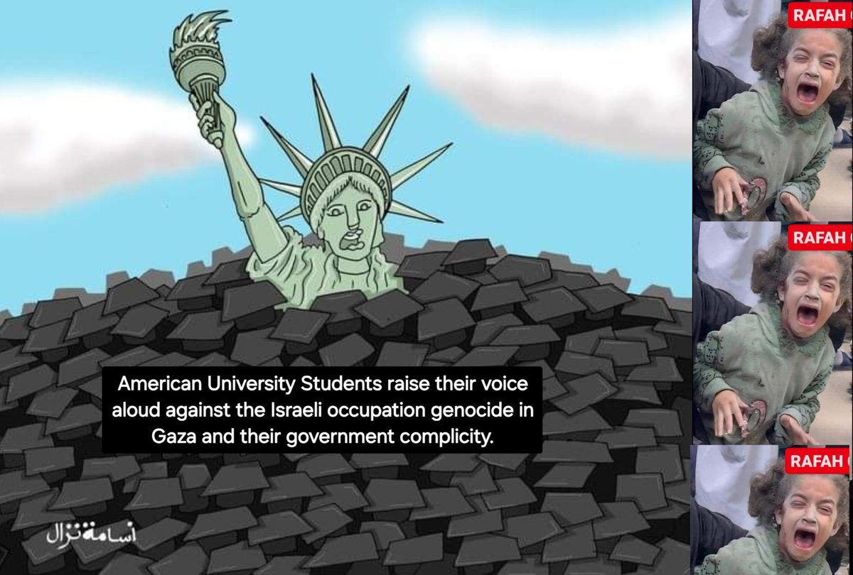 Cart: American University Students raise their voice aloud against the Israeli occupation genocide in Gaza and their government complicity.