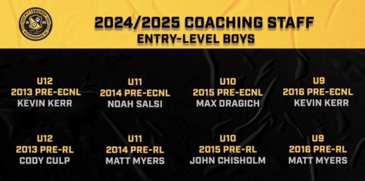 🚨 2024/25 RDA Boys Coaching Assignments 🚨 We are excited to announce our 2024/25 coaches for the upcoming year! Interested in becoming part of the program? Click the link below for tryout information. riverhounds.com/riverhounds-de…