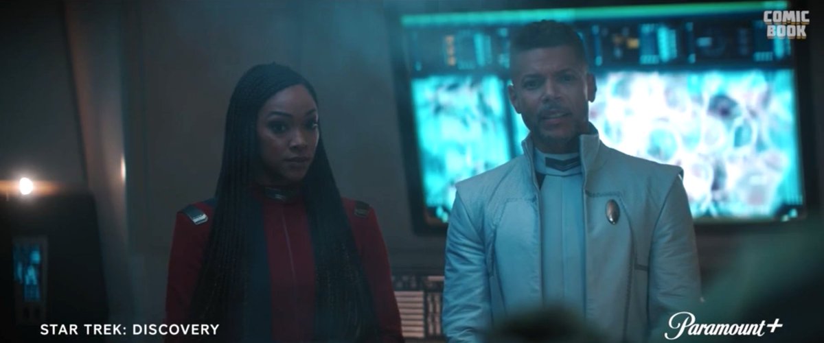 🚨NEW SNEAK PEEK Burnham attempts to offer help to Moll & L'ak in a NEW sneak peek from this week's #StarTrekDiscovery Season 5 episode 'Erigah' (via ComicBook.com)! 🚀WATCH: comicbook.com/startrek/news/… #StarTrek