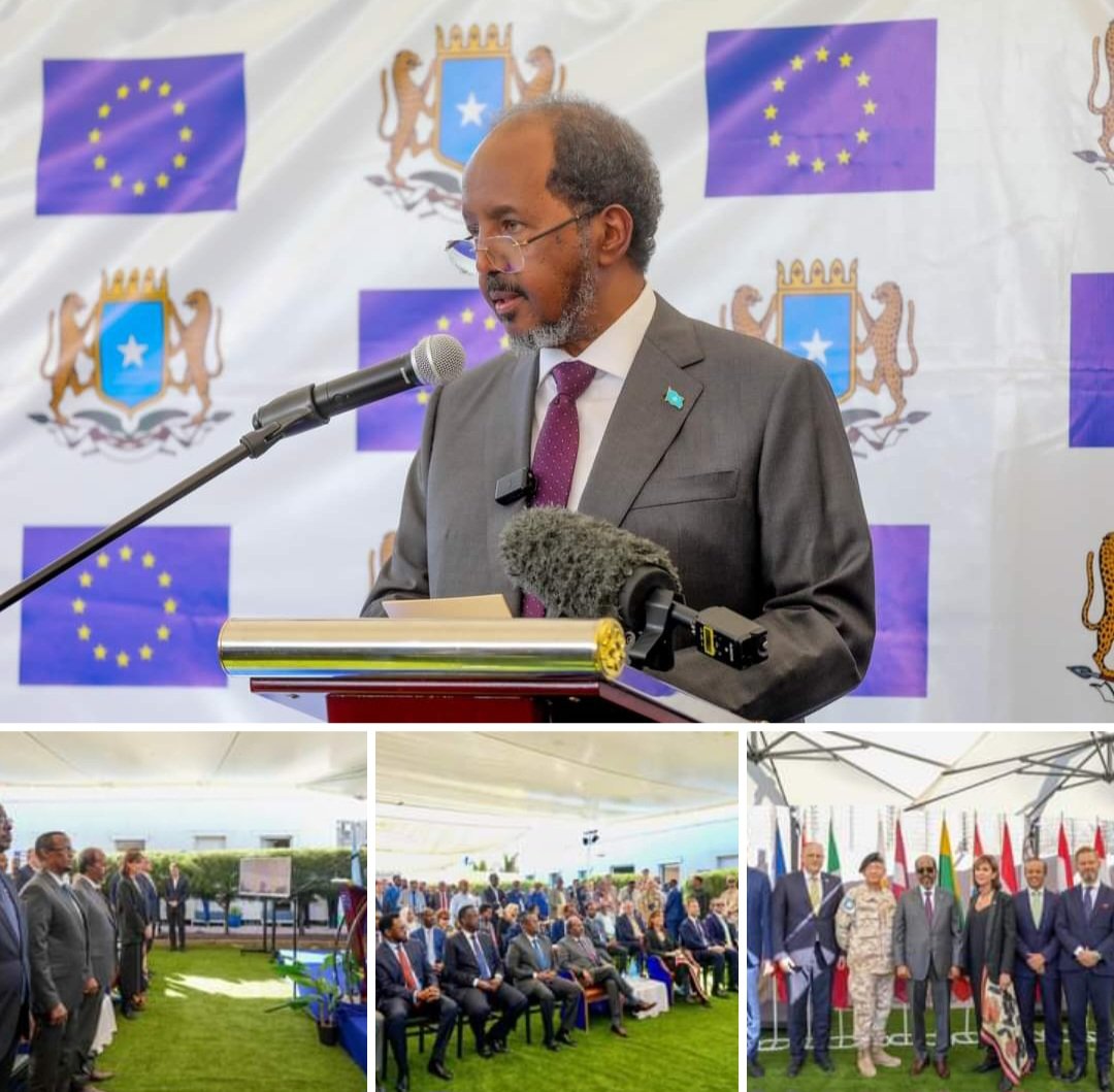 Somali President @HassanSMohamud , who participated in the European Union Day event, thanked them for their continued support in the areas of security, economy, development and the clear position they took in protecting the territorial integrity and independence of Somalia