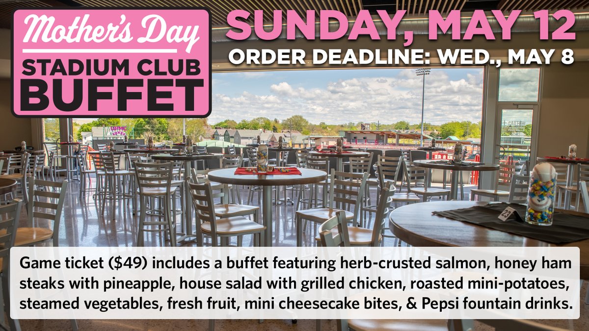 It's the last chance to get your tickets for the SeaWolves Mother's Day buffet as the deadline to purchase is today. Details: milb.com/.../seawolves-…