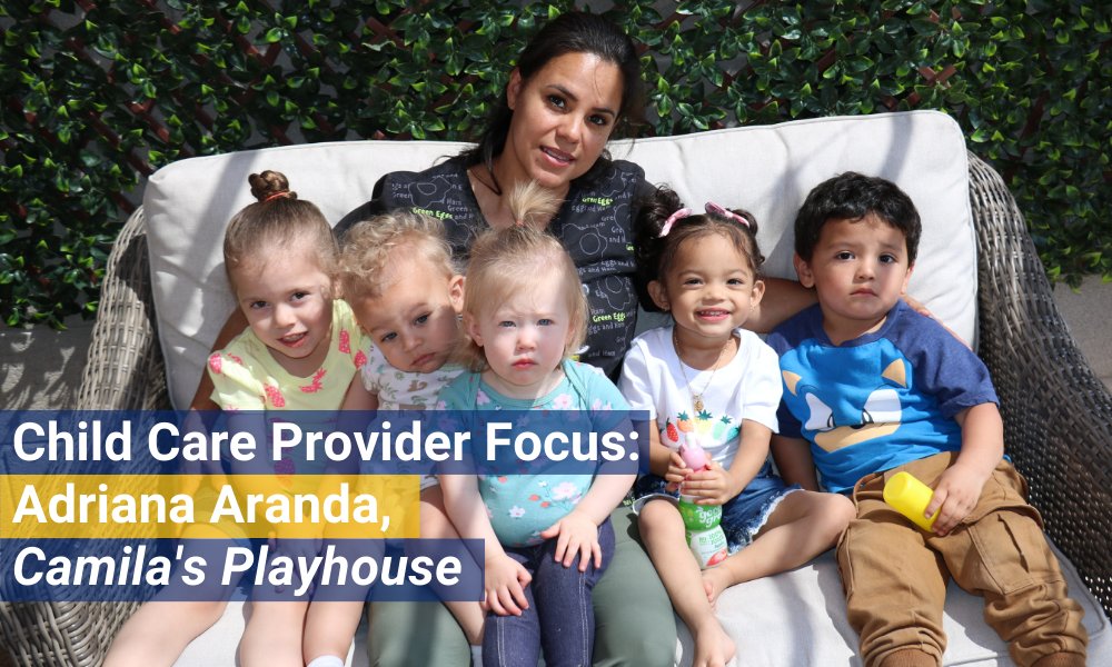 ArizonaDES's tweet photo. Child Care Provider Appreciation Day is May 10. In celebration, DES is recognizing child care providers throughout the week! 

Adriana, a DES-certified provider in Tucson, cares for five children in her home, including her own daughter: https://t.co/cpSrRb72Tk https://t.co/nFBeNq5XH2