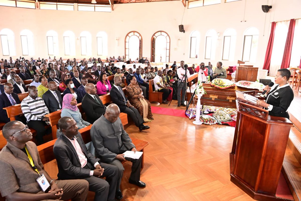 This afternoon, the Rt Hon Speaker @AnitahAmong and I joined our brother @OfwonoOpondo, the Executive Director of Uganda Media Center, and his family for a funeral service at St. Luke's Church Ntinda to celebrate the life of his mother, Maama Alice Owenjuye Opondo, who passed…