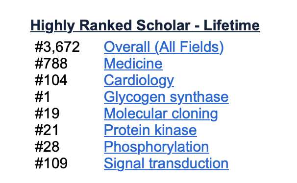 jwoodgett's tweet image. Big news! Yet another utterly meaningless ranking/citation scheme has been pushed out and I&apos;m #1 in, cough, glycogen synthase. So, go chew on that glycogen synthase wannabes.