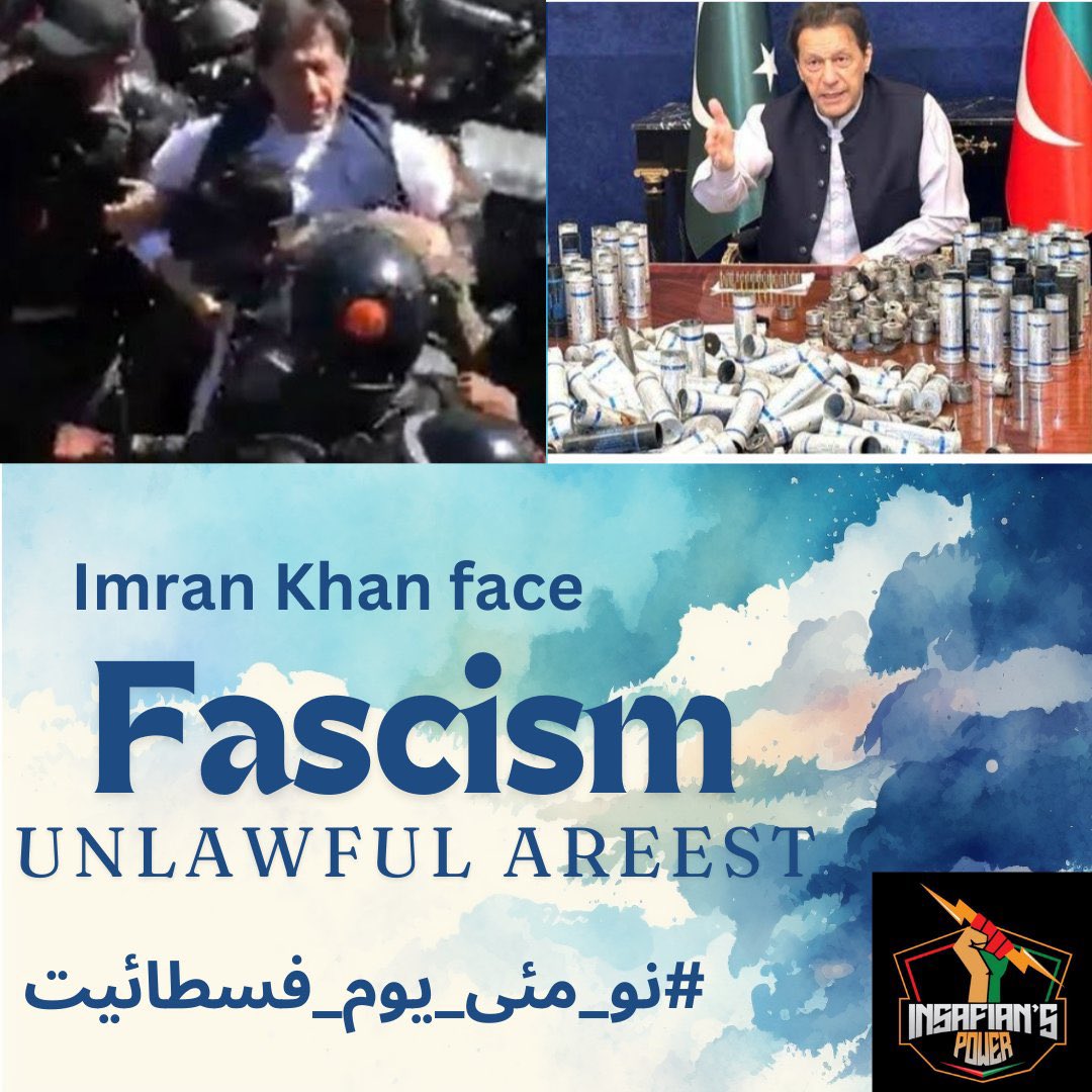 #May9th_FalseFlag FASCISM STARTED & still going on. Asim Munir,a 22 Grade official,must seek forgiveness from this World class Leader,IMRAN KHAN,on his arrogant conduct.All the cases r Bogus & must be dismissed immediately. #ReleaseImranKhan #ReleaseBushraBibi @TeamiPians