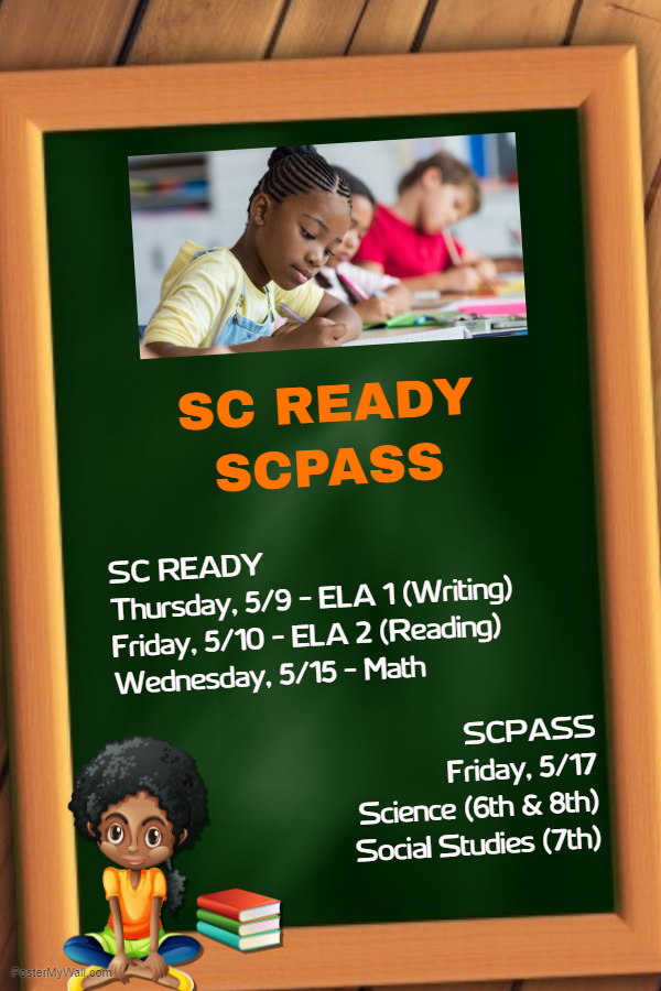 Attention Parents & Students!!! SCREADY testing begins tomorrow. See our website for important parent/guardian information. richlandone.org/domain/1306