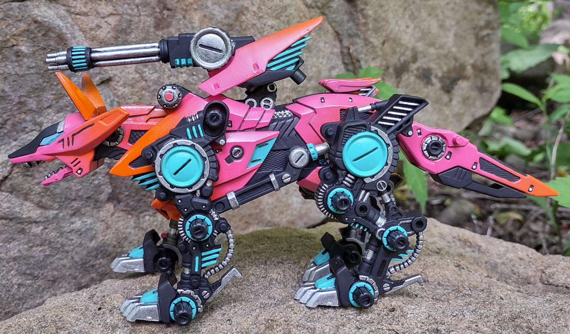 lion_aurora's tweet image. Finished painting up Sherbet today! Named after her color scheme inspiration, rainbow sherbet lol
#zoids #shadowfox #ゾイド #シャドーフォックス