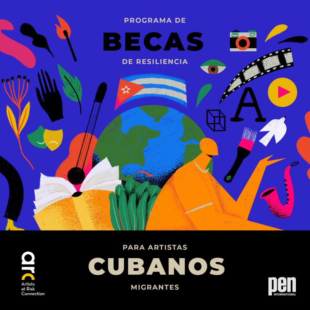 El Programa de becas de resiliencia para artistas cubanos migrantes de ARC y @pen_int recibirá solicitudes por tres semanas más, hasta el 30 de mayo a las 9 AM. Para más información sobre los criterios de la convocatoria: artistsatriskconnection.org/story/programa… #ElArteNoEsDelito
