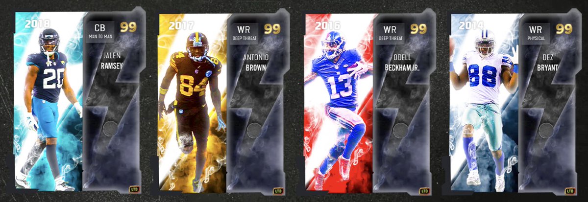 Flashbacks that NEED to return in Madden 24

2018 Jalen Ramsey
2017 Antonio Brown
2016 Odell Beckham Jr.
2014 Dez Bryant

Concept by me  Likes + RTs appreciated :)