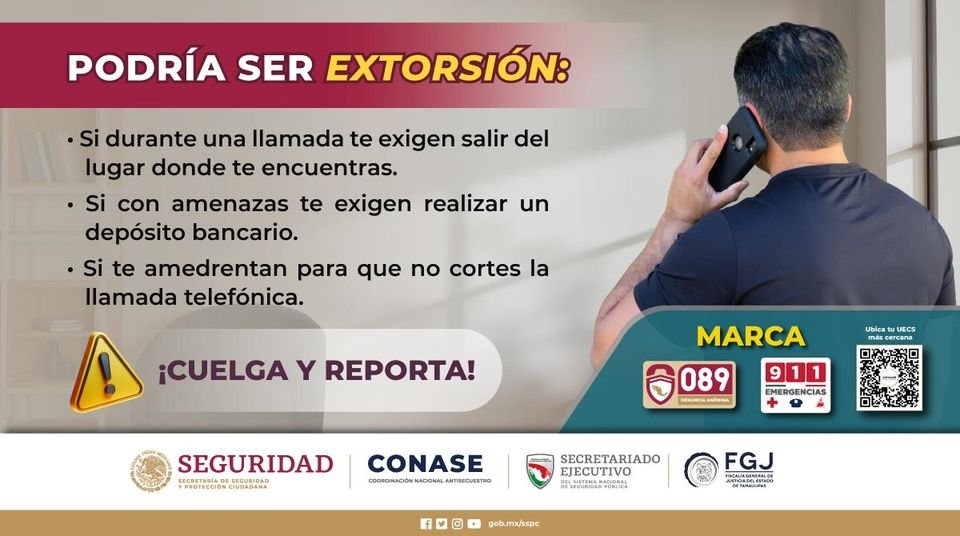 #FGJT_Informa ¡Denuncia, No Pagues Extorsión! #PrevenciónIntegralDeLaExtorsión #CONASE