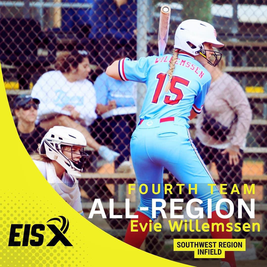 Way to go Evie Williamssen on being selected Fourth Team All-Region Infield from Extra Inning Softball! #BlazeOn