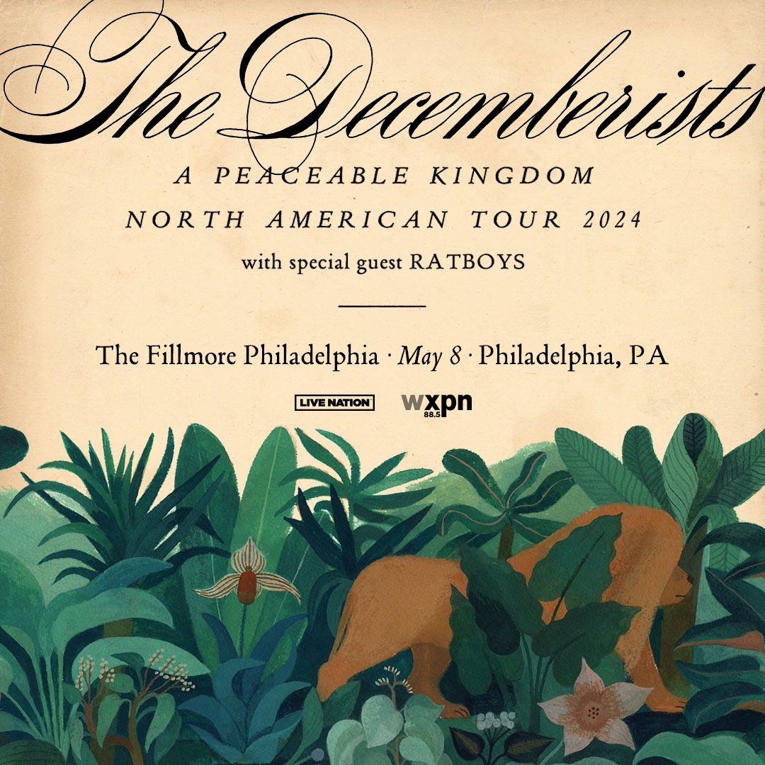 #TONIGHT at The Fillmore Philadelphia: WXPN Welcomes: @TheDecemberists - A Peaceable Kingdom North American Tour 2024 w/ special guest @RatboysBand 🚨 ⏰ Box Office: 5PM | Doors: 7PM | Show: 8PM 🎫 👉 livemu.sc/3Uyoj9J