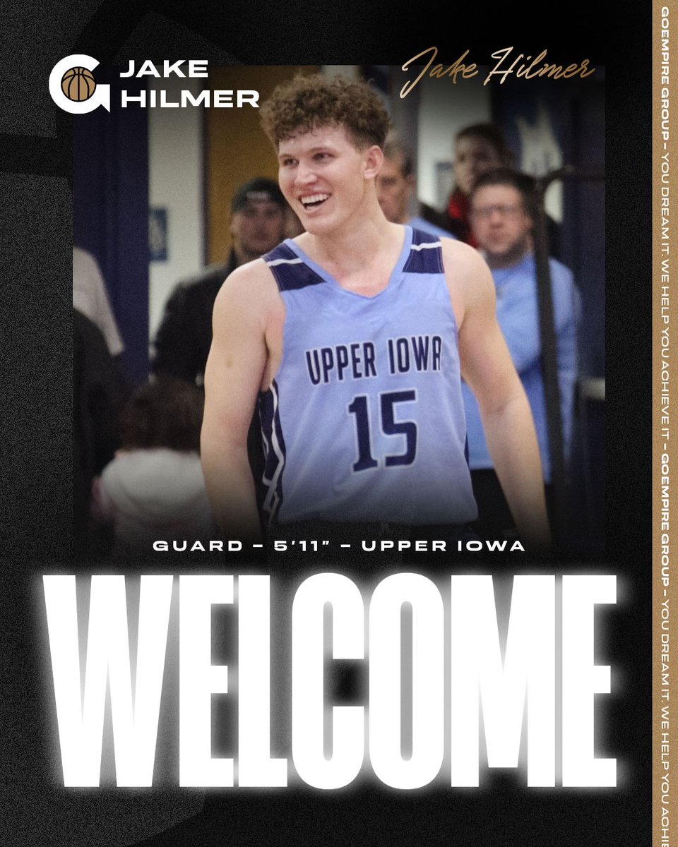 Welcome to the Empire, Jake Hilmer! 

Jake just wrapped up at Upper Iowa University, where he was named GLVC POY and D2CCA Midwest Region POY, and was listed on the NABC All-District team. 

Jake was also a finalist for the Trevor Hudgins and Bevo Francis awards.