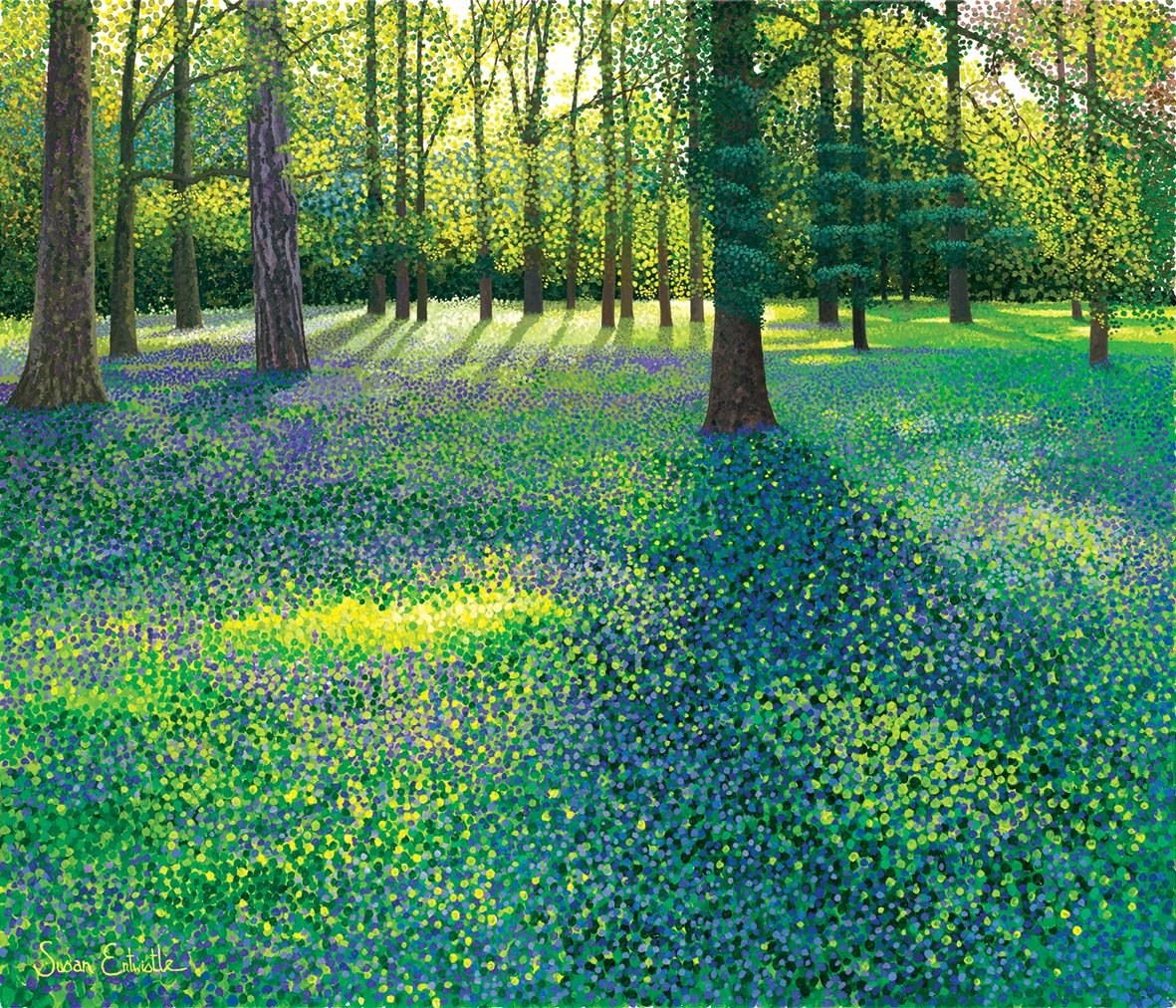 'Bluebells at Wisley' by contemporary UK painter Susan Entwistle #womensart