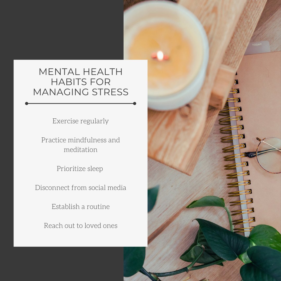 Manage your stress with these helpful tips! This mental health awareness month we hope you #takeamentalhealthmoment for you! 

#stressmanagement  #Tips  #MentalHealthMatters