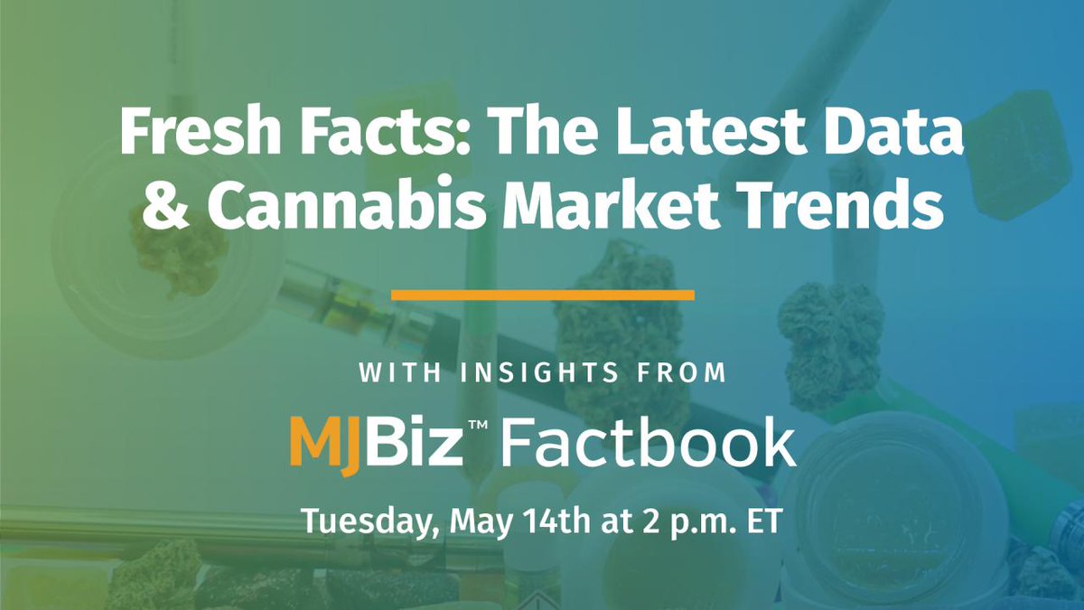 What does data tell us about the future of the #cannabis industry? Join us on May 14 at 2 p.m. ET as we dive deep into new insights released in the MJBiz Factbook including state-by-state sales projections, overall market impact, consumer trends and more. Register now: