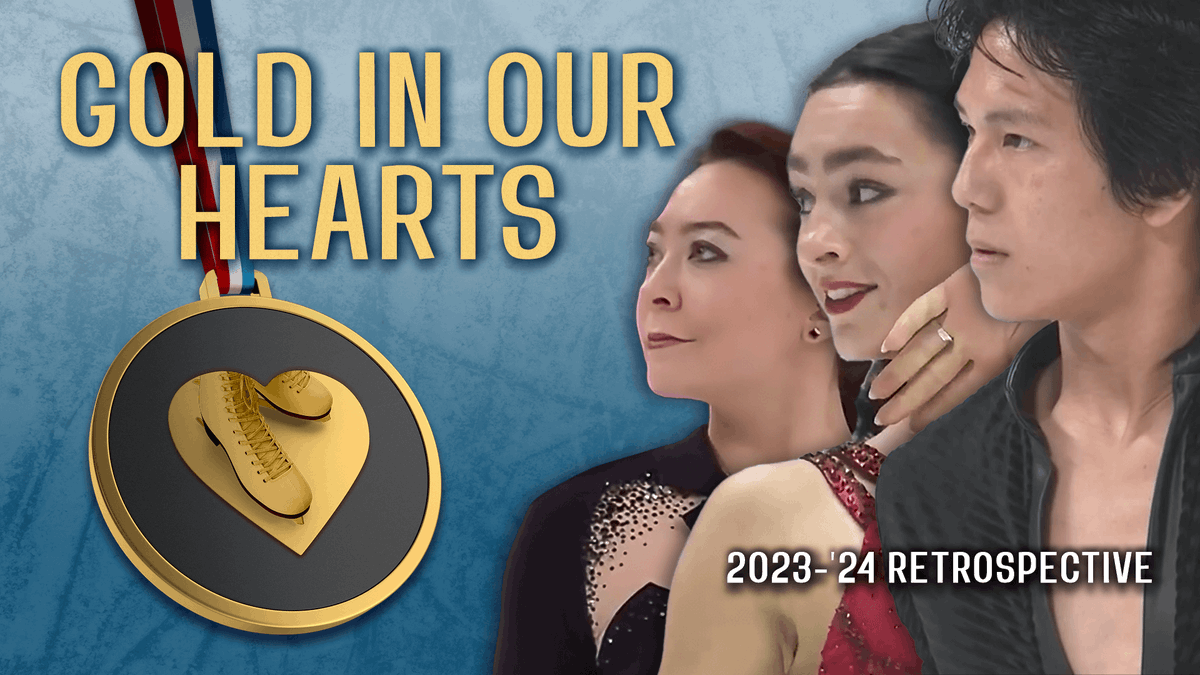 Scoreography's tweet image. Our first Scoreography video (like, not only audio-only) is available now! We revisit the '23-'24 #figureskating season to pick 'Gold in our Hearts' performances from each major int'l event. Relive great moments from your (and our) fav skaters—watch here: youtu.be/U2aWP63Yw80