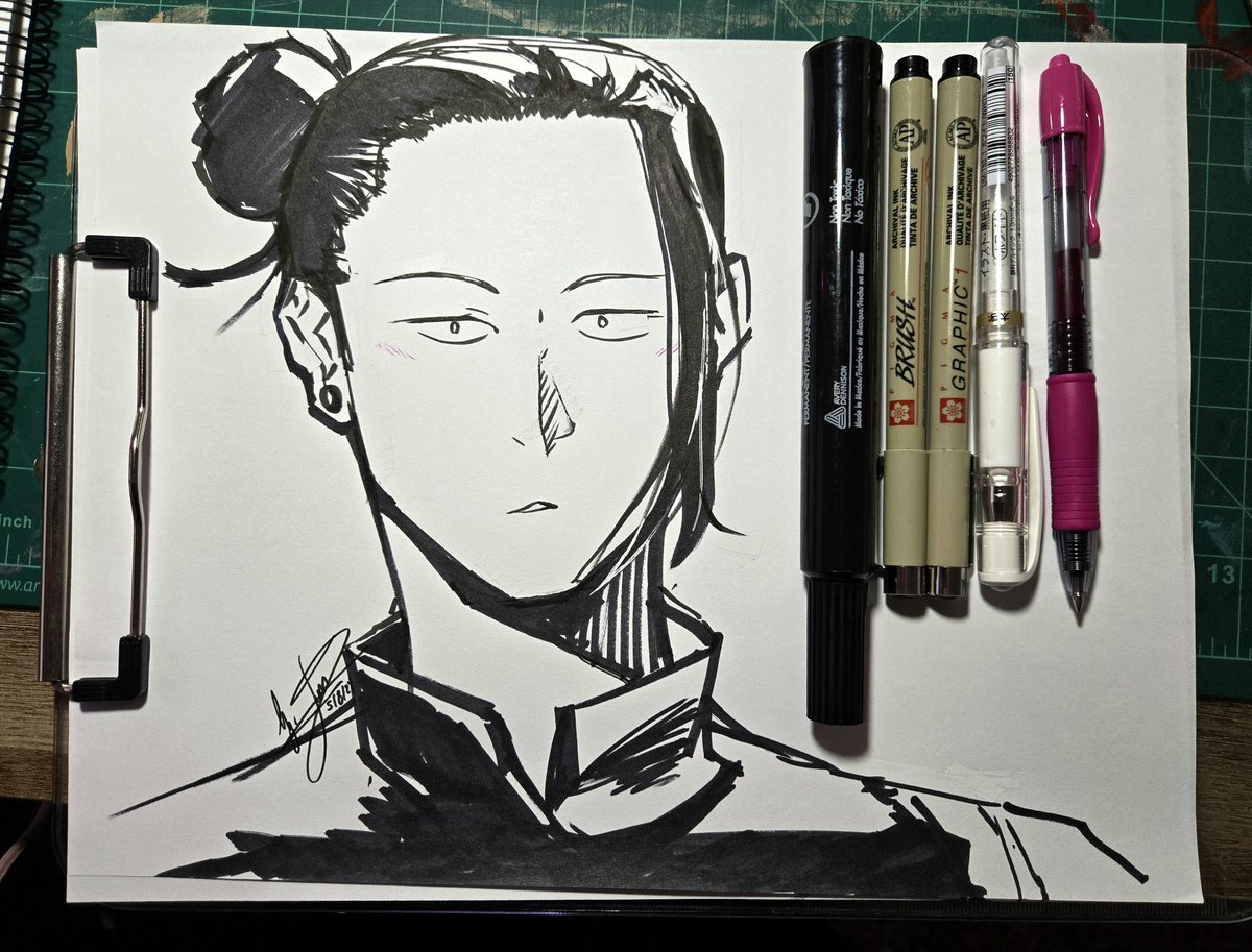 #sugurugeto
(Quick sketch before work 🫡)
#FanArt #Sketch #Art #blackandwhite #markers #Pens #TraditionalArt #ARTIST #JujutsuKaisen #Geto #Anime