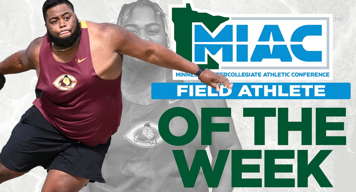 𝗖𝗢𝗥𝗡𝗚𝗥𝗔𝗧𝗦 to Cobber MT&F senior Cooper Folkestad, who was named the MIAC Field Athlete of the Week after posting NCAA DIII Top 15 distances in the shot put & discus at the NDSU Tune-Up Meet. He leads the MIAC in both events. 𝗗𝗘𝗧𝗔𝗜𝗟𝗦: tinyurl.com/mrm3kw77