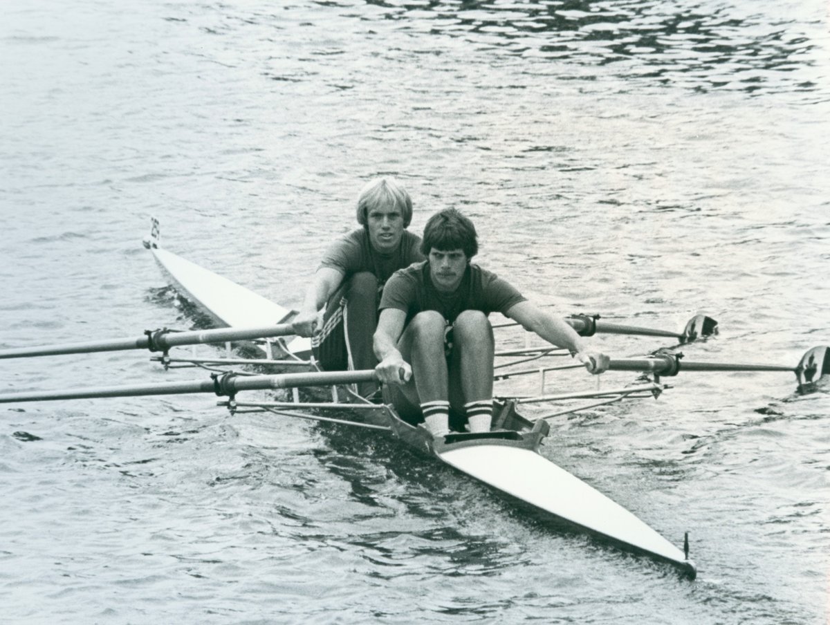 Your 1980 Double Sculls Challenge Cup winners 💪

Canadians, Walter and Ford, were victorious with a 2-length victory over USA pair, Allsopp and Wood. Who will win the prestigious trophy at #HRR24? 🤔 🏆