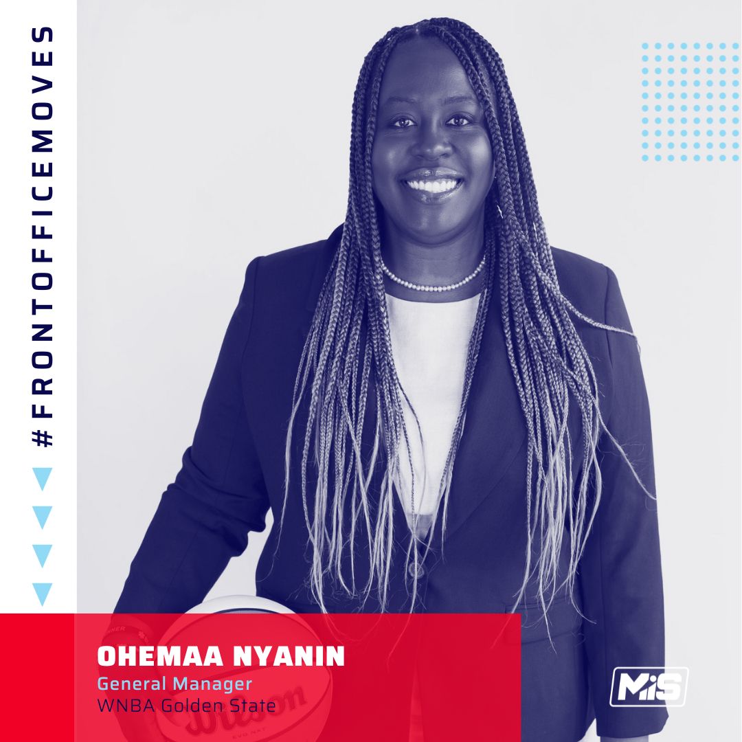 MiSportsBiz's tweet photo. #FrontOfficeMoves: Huge congratulations to Ohemaa Nyanin on becoming the first general manager for the new WNBA team headed to the Golden State!! We see you! https://t.co/8fWq8hntQo