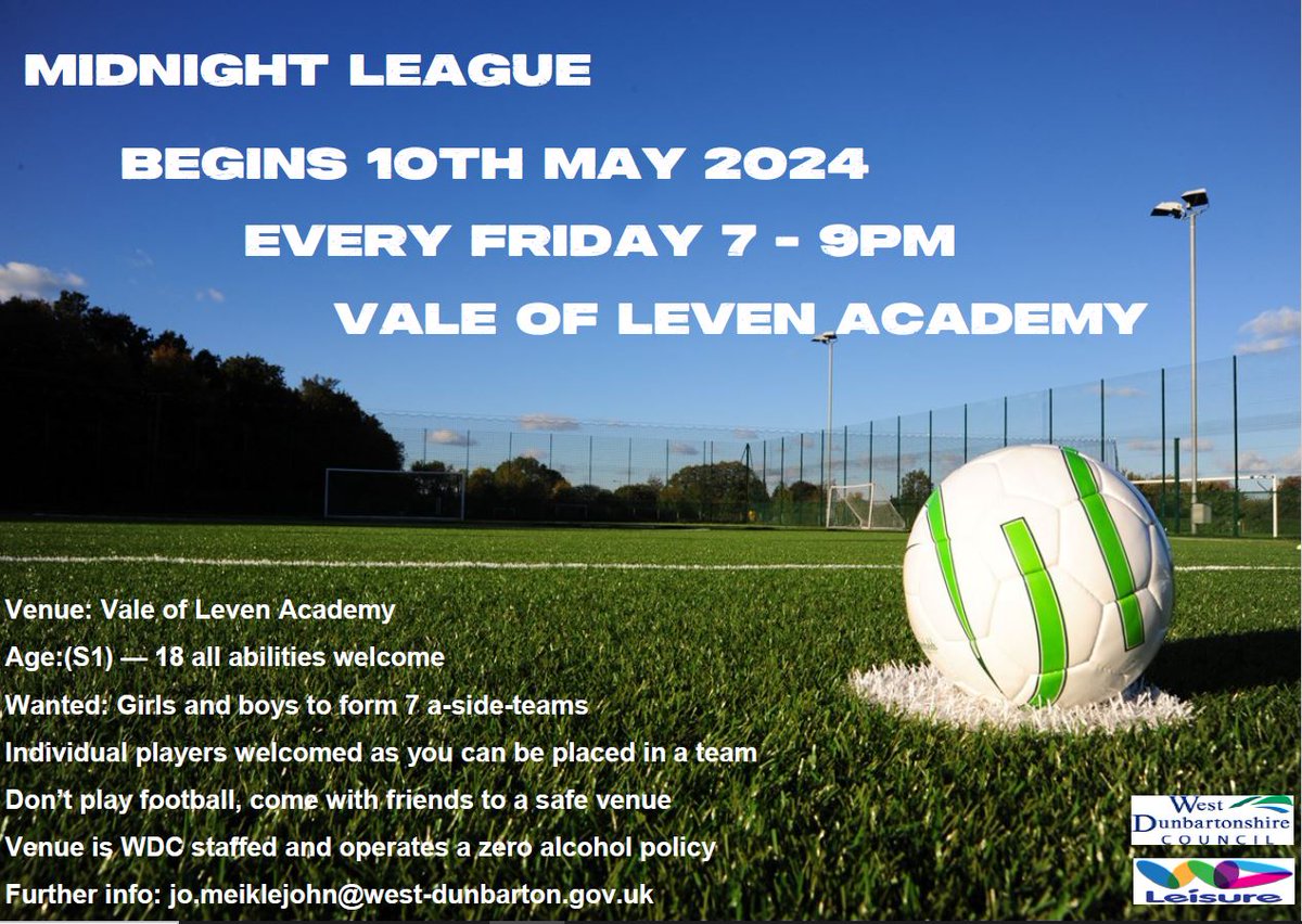 Midnight league is back and always proves to be a popular event. Please see the flyer below for more details.