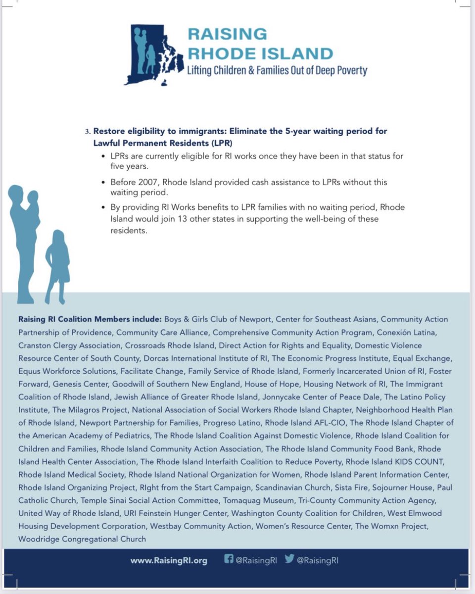 Tomorrow at the Rise (4:30 pm) House Finance Committee (Room 35) will hear <a href="/ArtBHandy/">Art Handy</a> HB7686 bill to improve RI Works and lift children out of poverty. You can also submit written testimony by 12 pm HouseFinance@rilegislature.gov