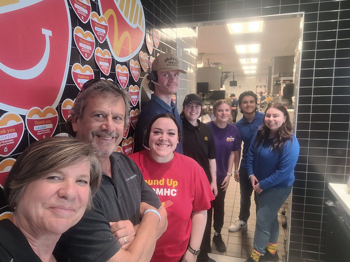 Well that was fun! Councillor Regan and I joined the #McHappyDay fun at @McDonaldsCanada in Lucan! Hope you plan on being a #McHero by supporting #RonaldMcDonaldHouseCharities today! @LucanBiddulph