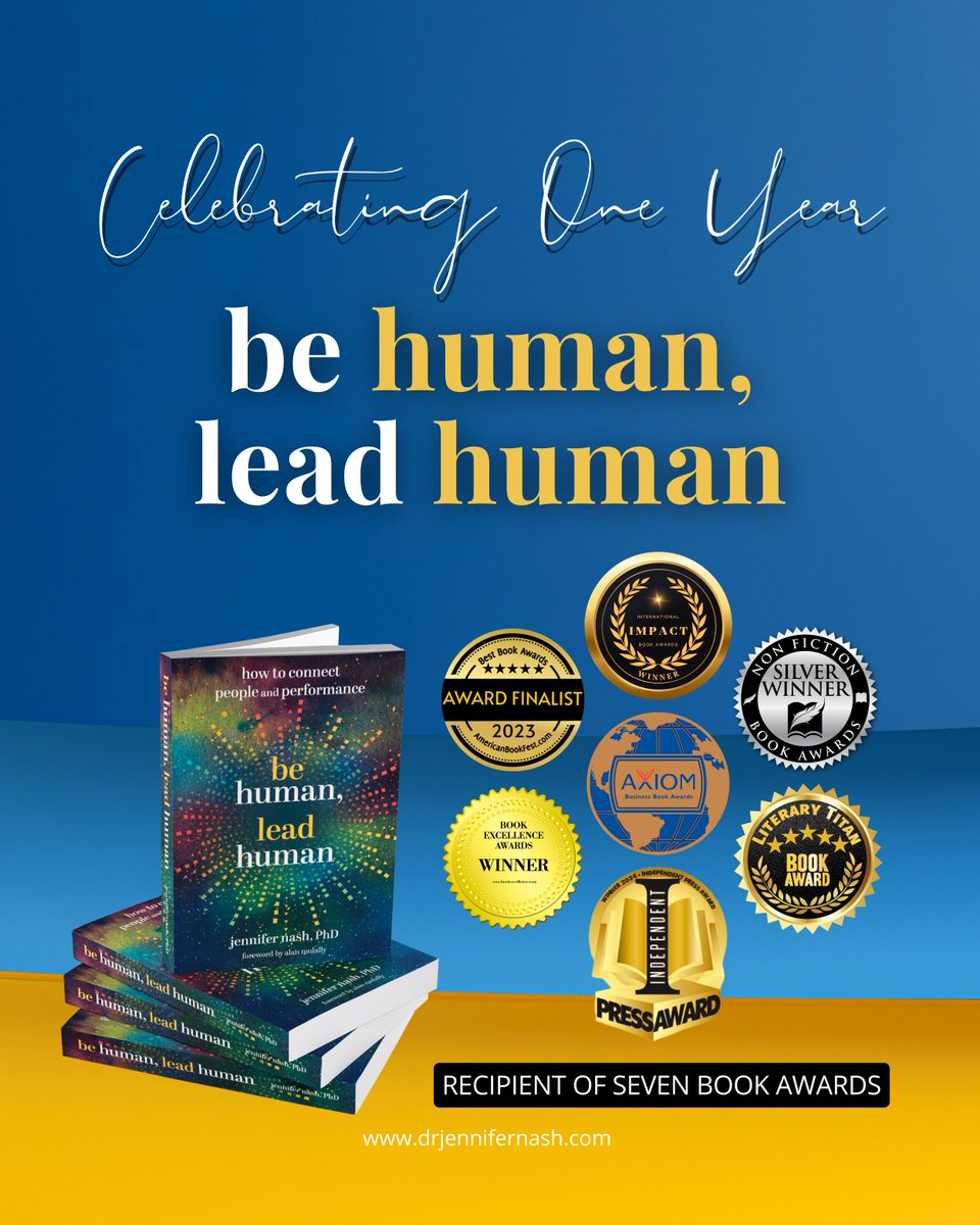 I’m so honored and humbled by all of the amazing awards and recognition 'Be Human, Lead Human' has received in its first year on earth. 

Thank you to each person involved in the award processes for recognizing the importance of human leadership.

#BeHumanLeadHuman #BookBirthday