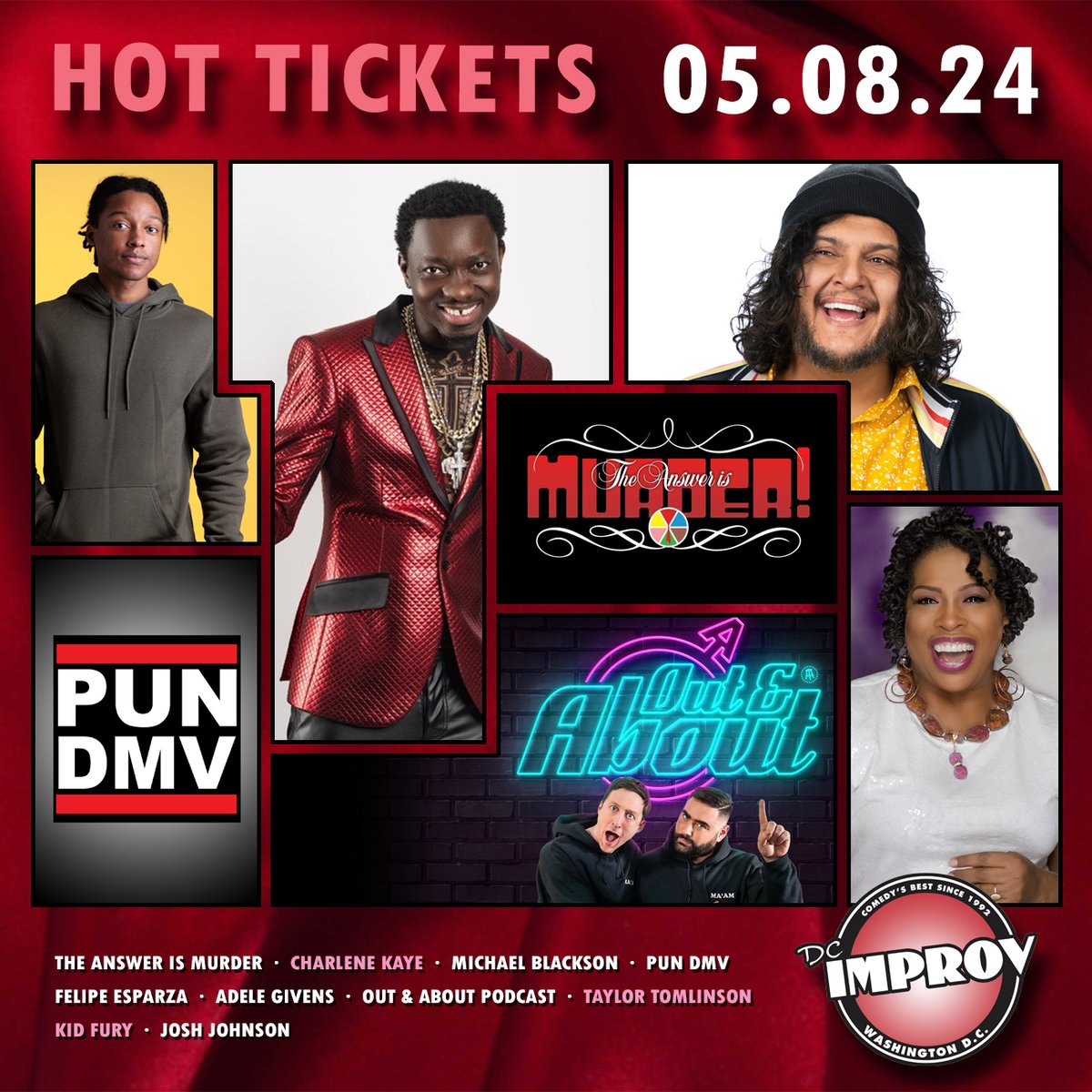 We'll cop to creating the heat but the humidity is blowing in from the midwest For all you advance planners, here's the weekly report on events that are filling up: dcimprov.com/hot-tickets