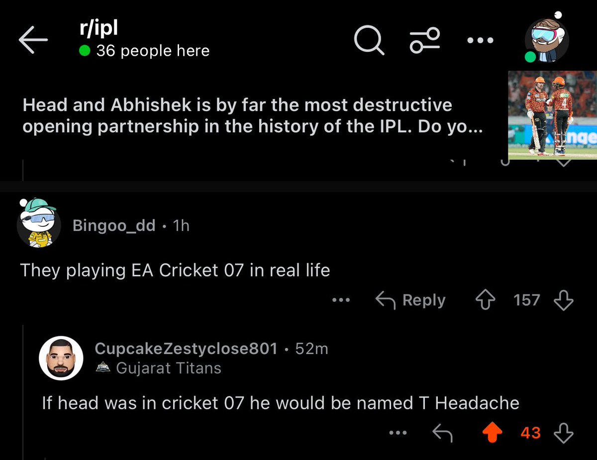 ranitd94's tweet image. This man has summped up Travis Head and even @SunRisers the best eay possible. Iykyk.

#SRHvsLSG #IPLContest