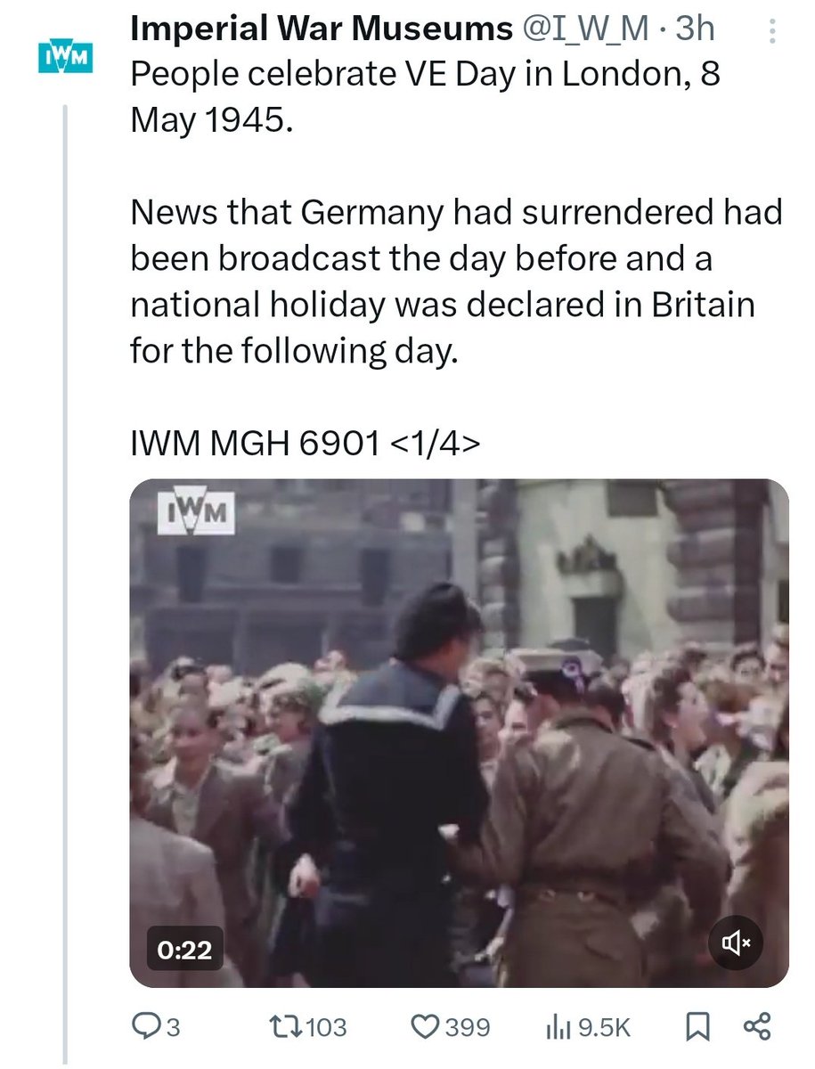 Hold on... The first posts from IWM... without a copyright claim?!?!?! A blip? Or signs of A New Hope... #History #Museums #Heritage